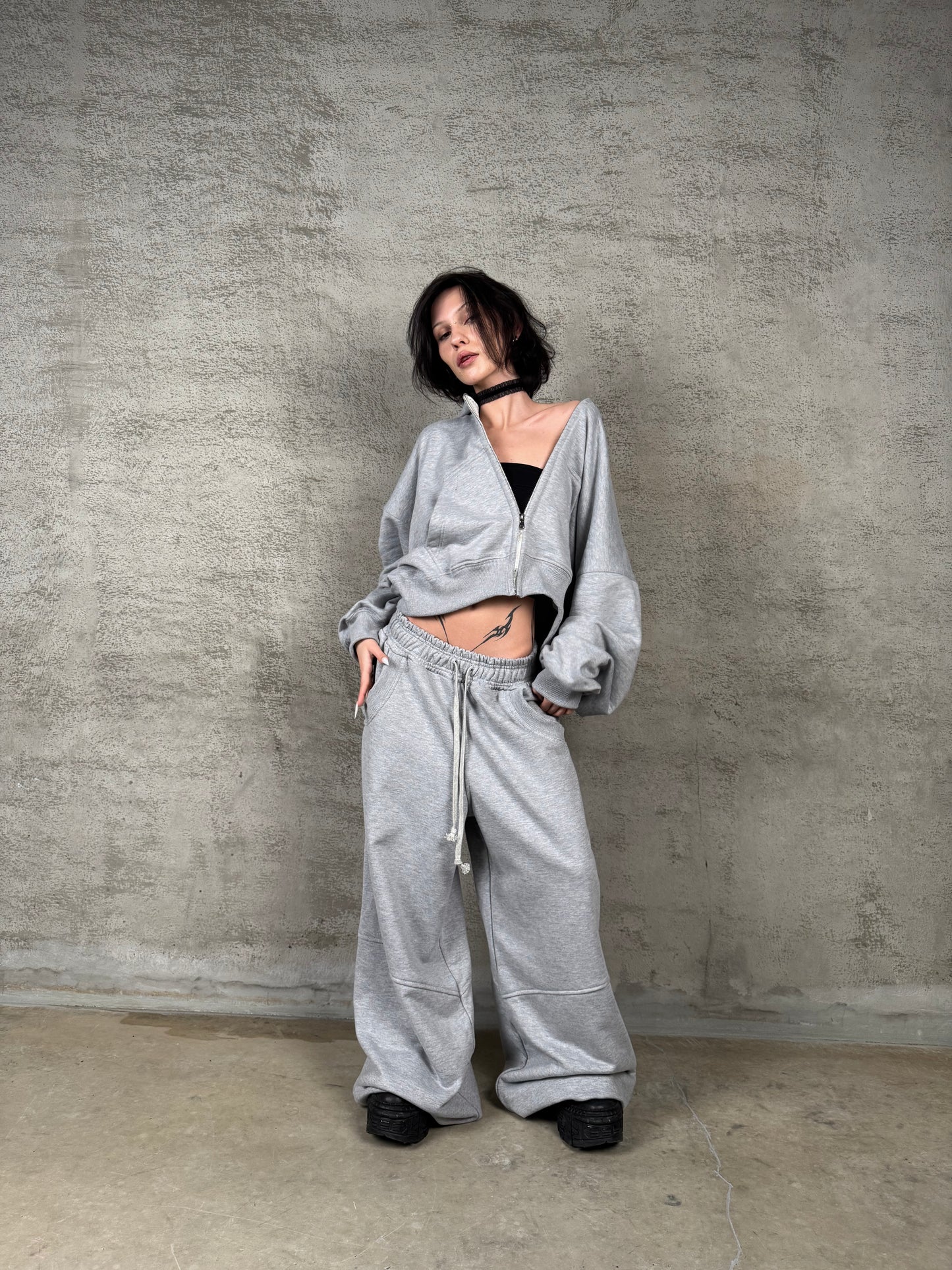 "Oversize Ash" Zip-Hoodie