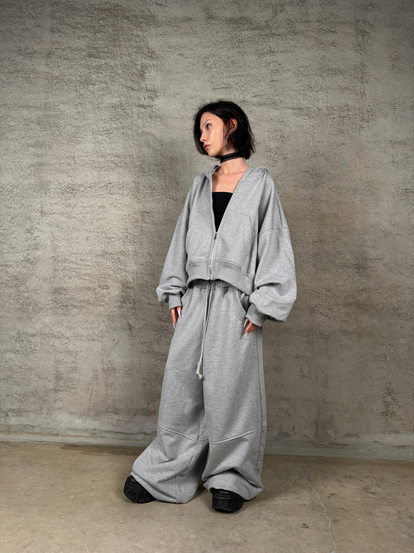 "Oversize Ash" Zip-Hoodie