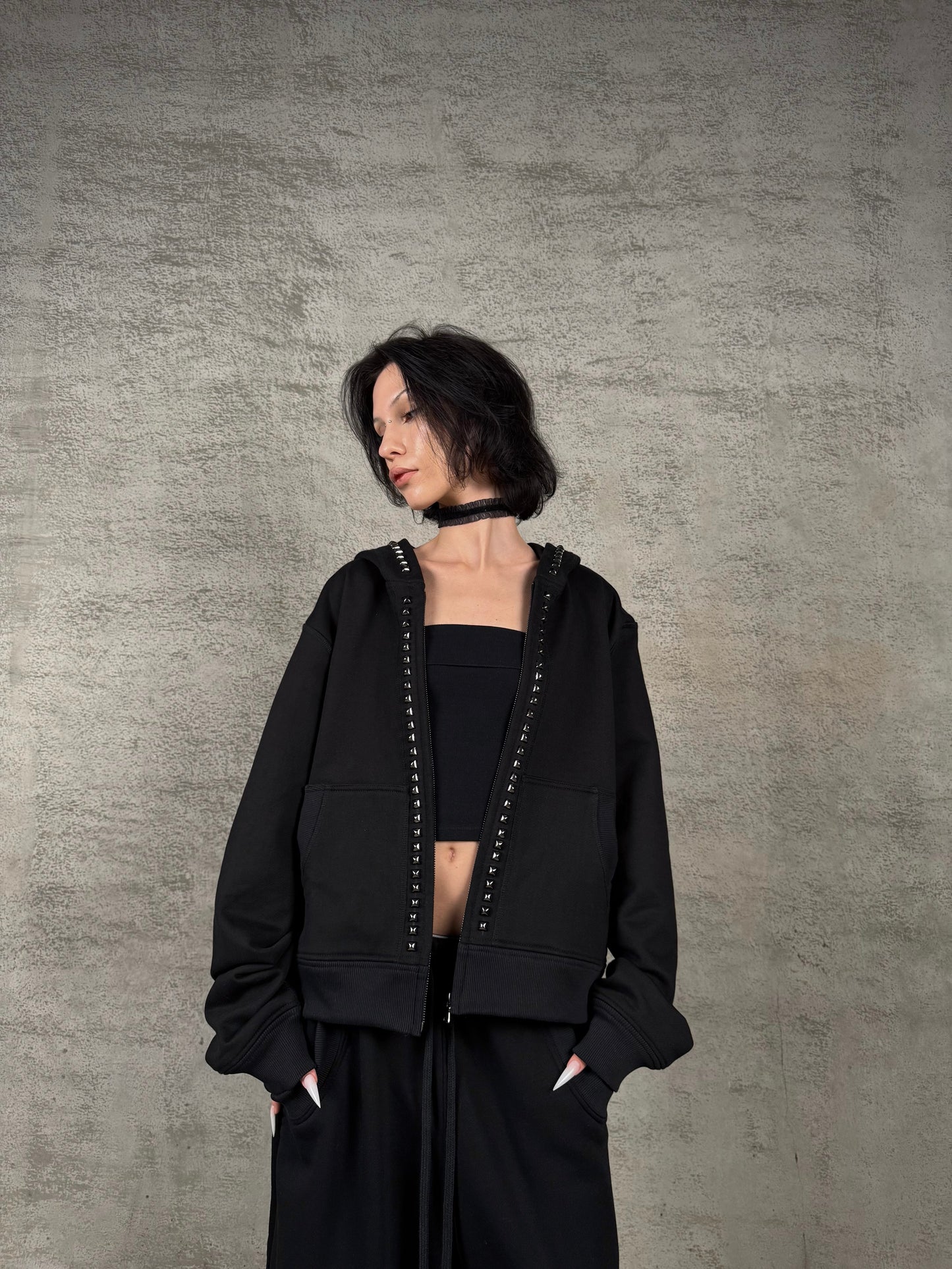 "Midnight Spike" Zip-Hoodie