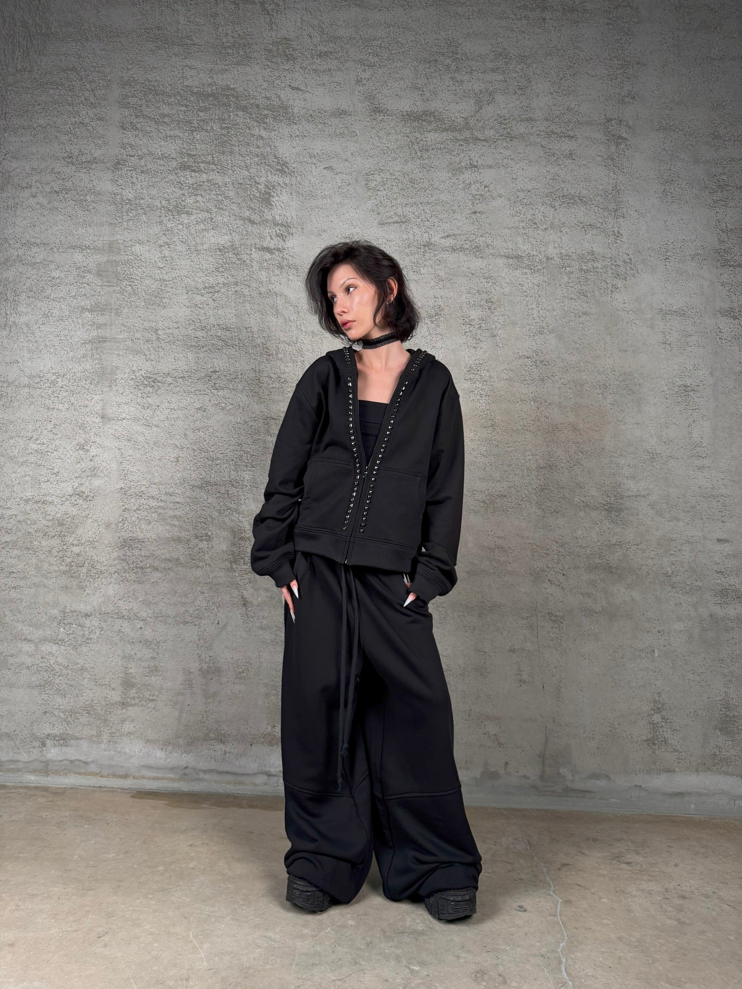 "Midnight Spike" Zip-Hoodie