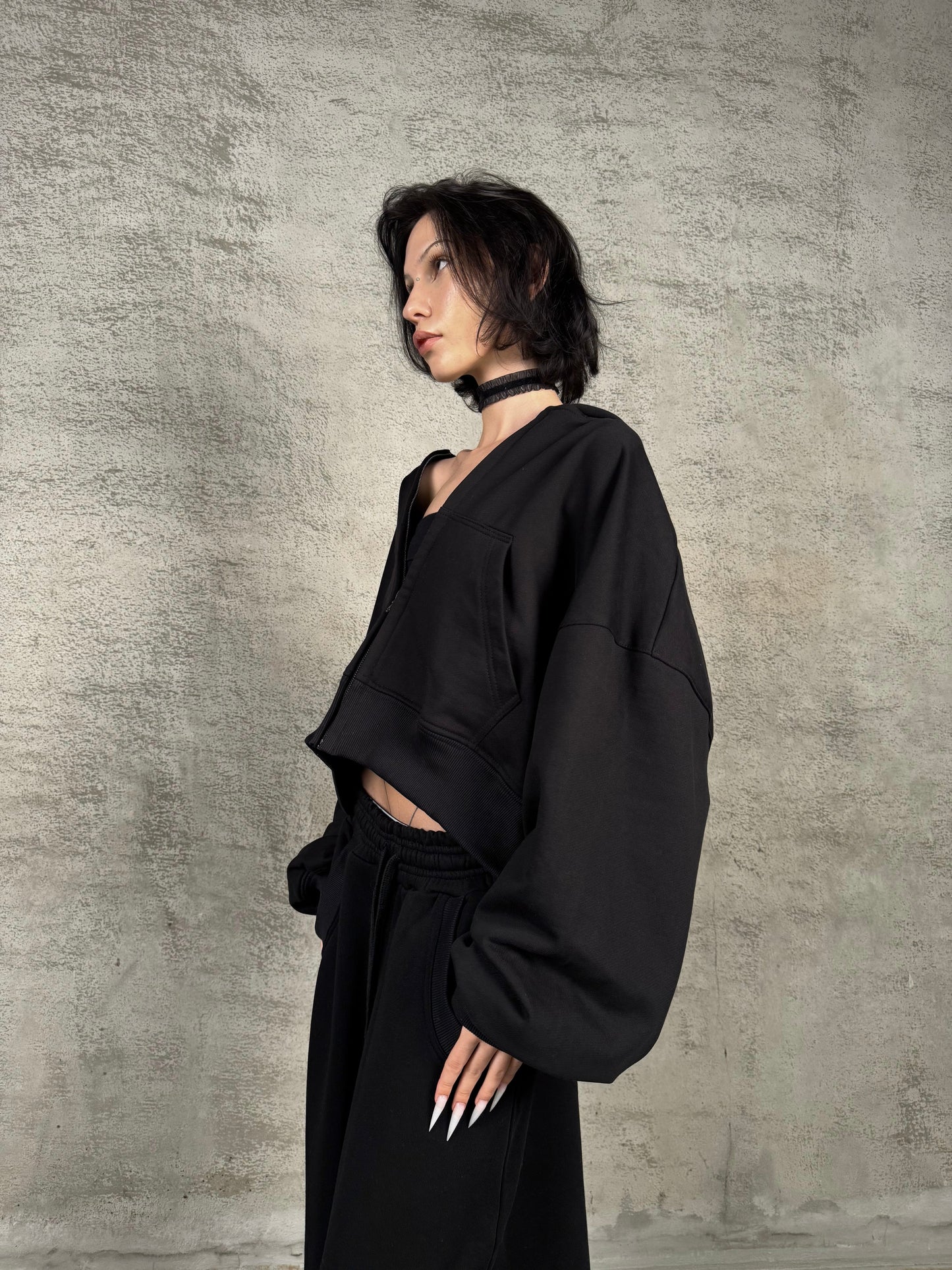 "Oversize Midnight" Zip-Hoodie