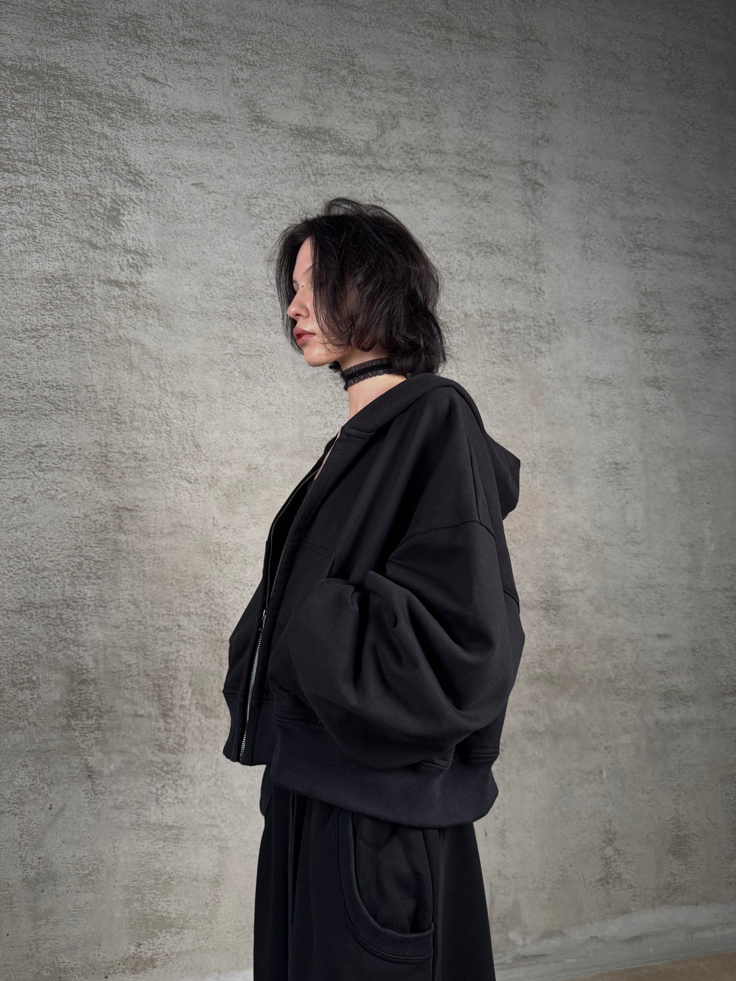 "Oversize Midnight" Zip-Hoodie