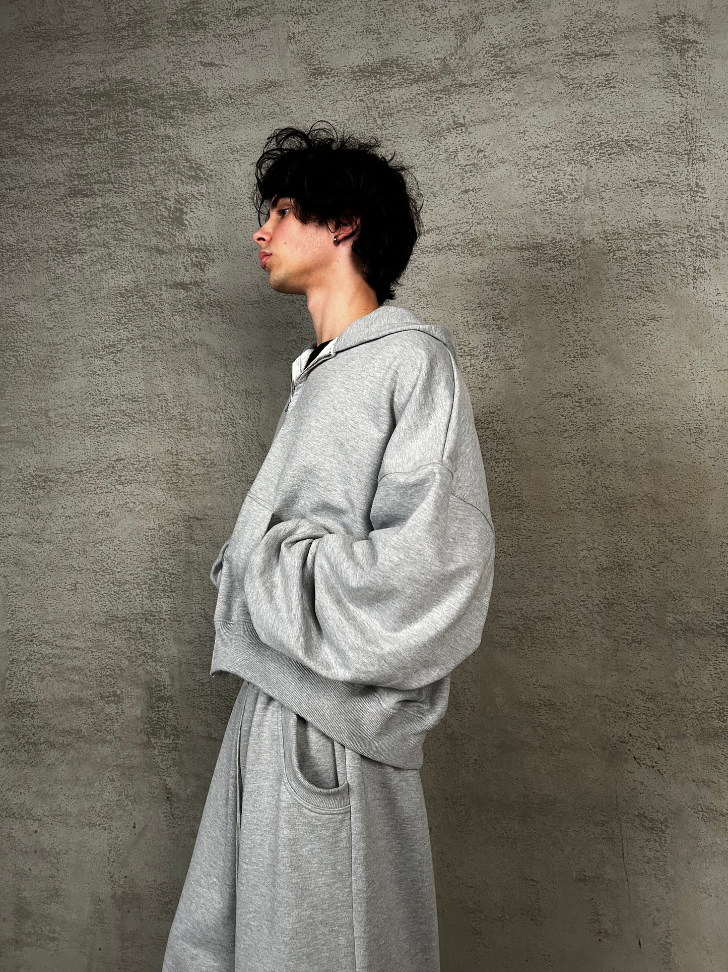 "Oversize Ash" Zip-Hoodie