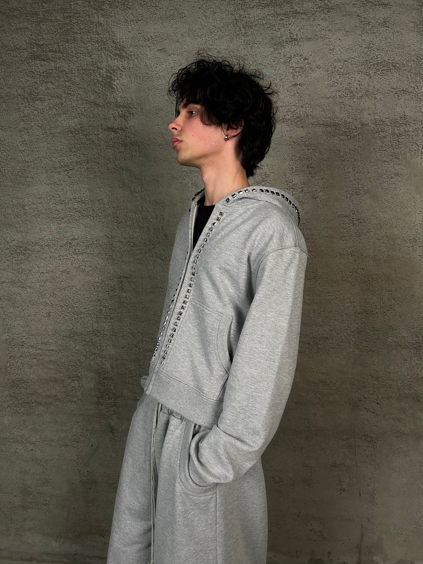 "Ash Spike" Zip-Hoodie