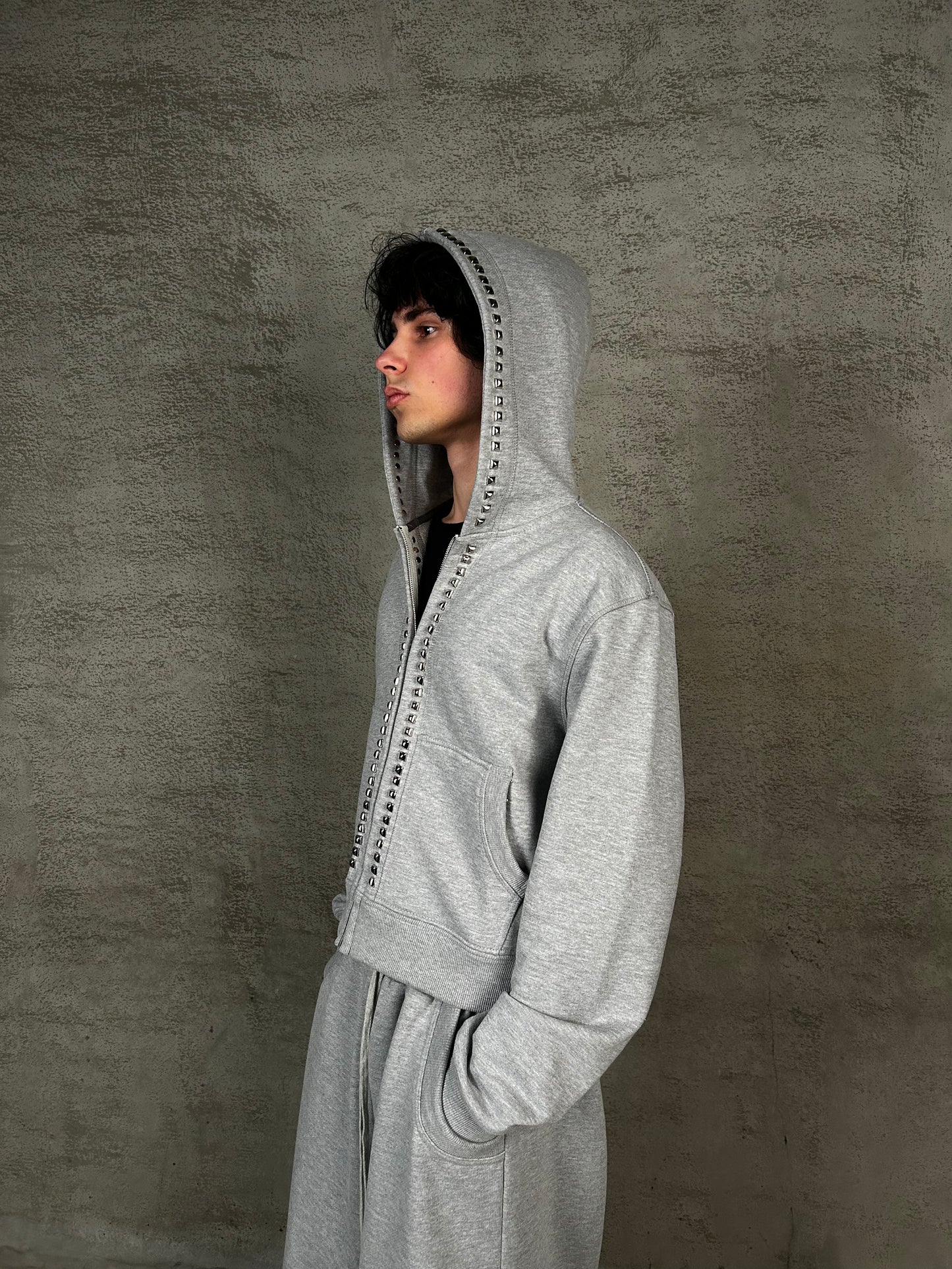 "Ash Spike" Zip-Hoodie