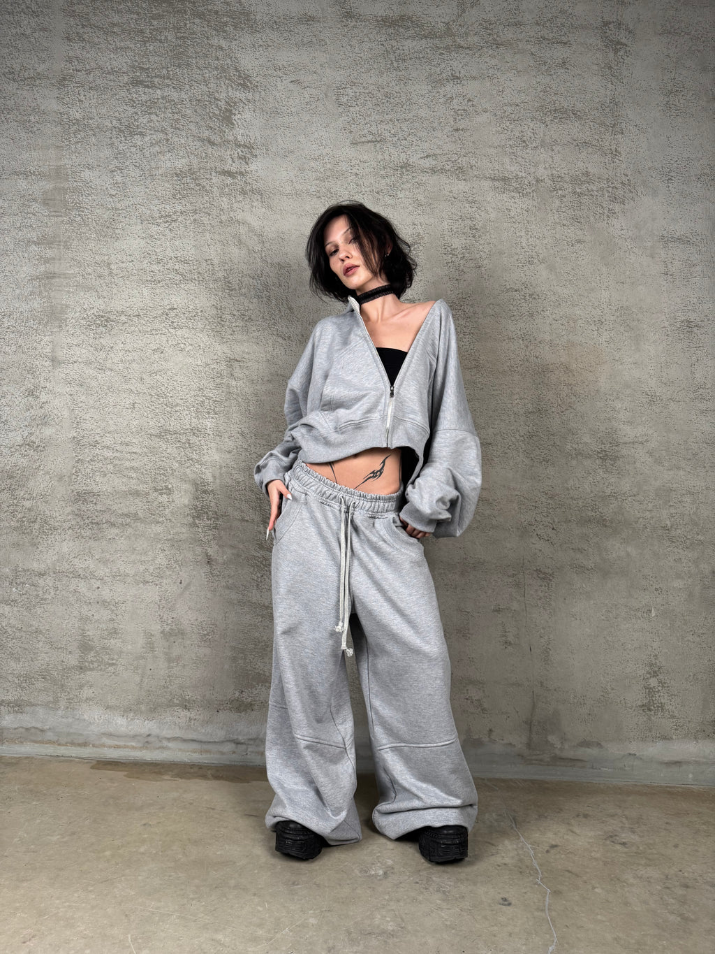 "Oversize Ash" Zip-Hoodie