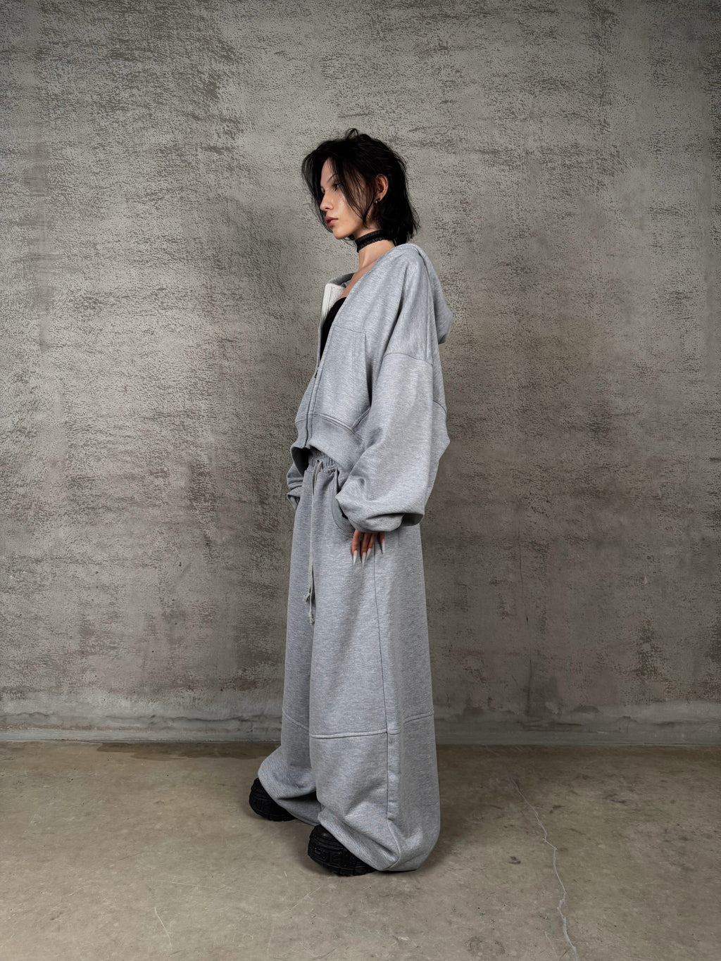 "Oversize Ash" Zip-Hoodie