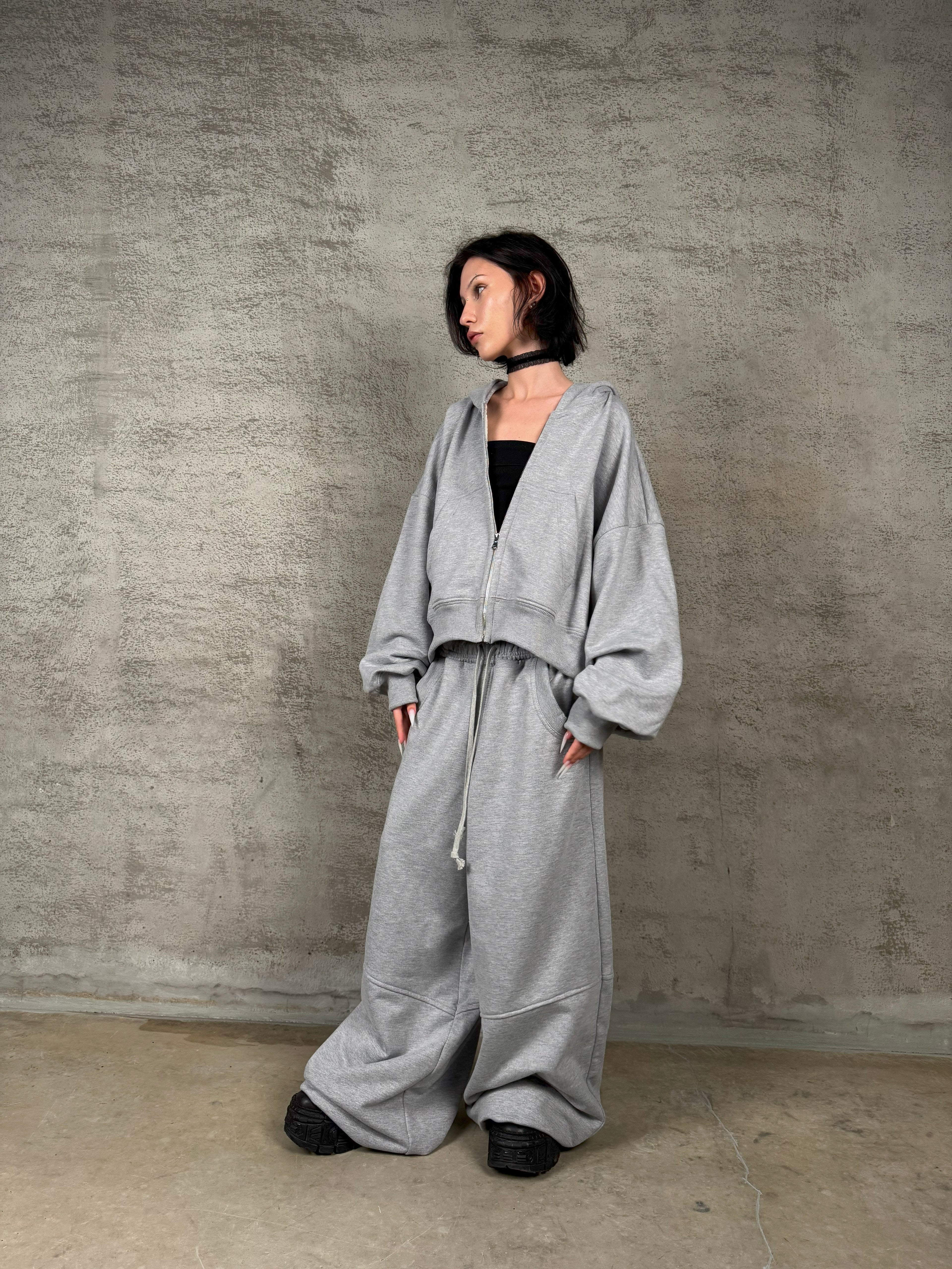 "Oversize Ash" Zip-Hoodie