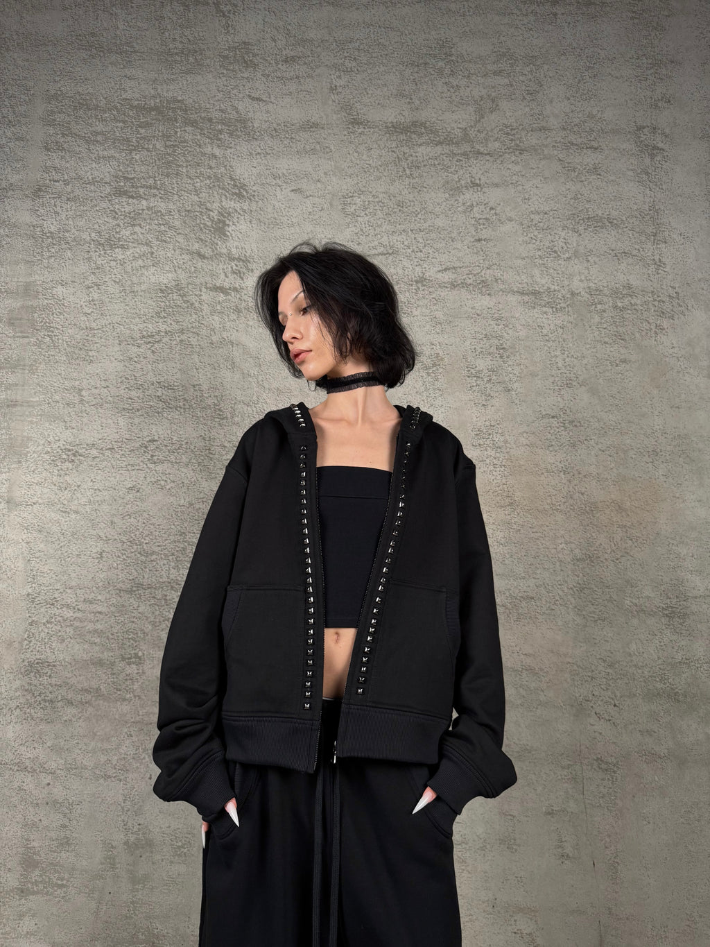 "Midnight Spike" Zip-Hoodie