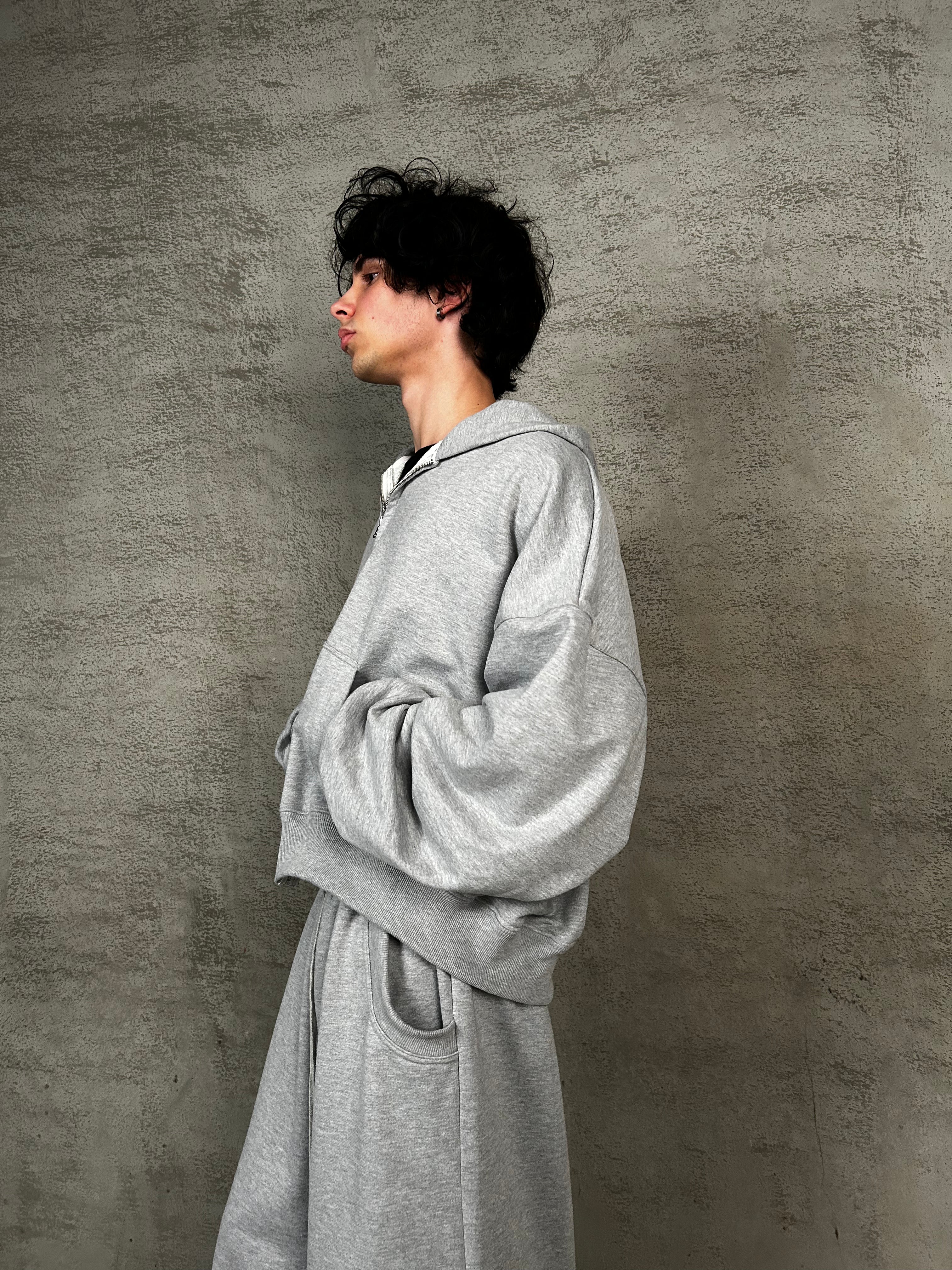 "Oversize Ash" Zip-Hoodie