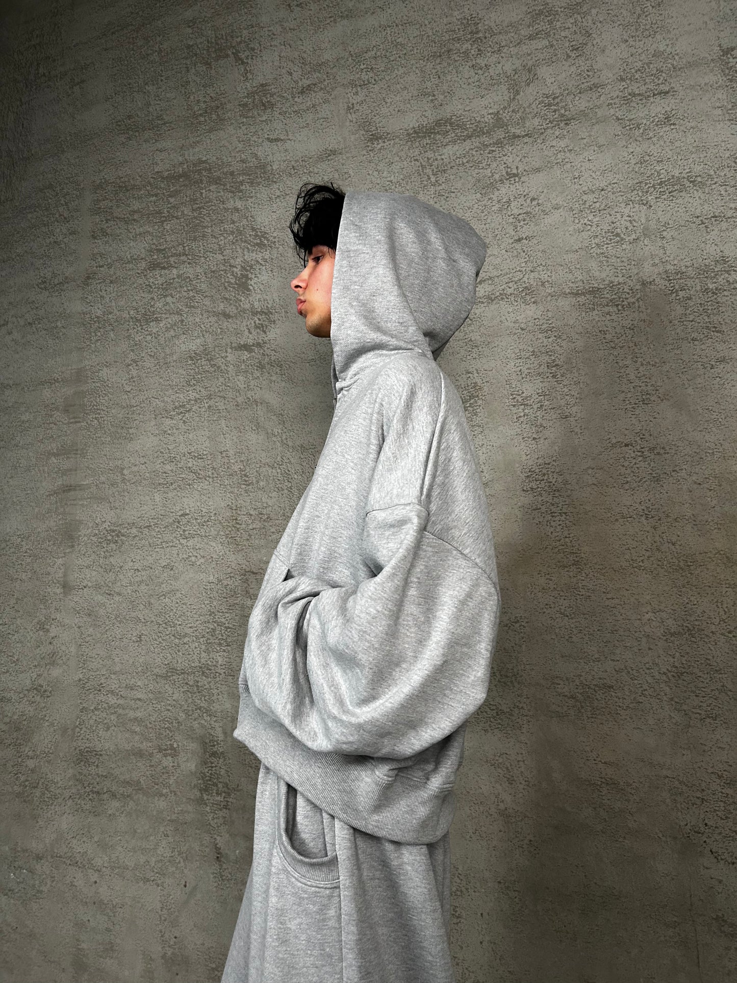 "Oversize Ash" Zip-Hoodie