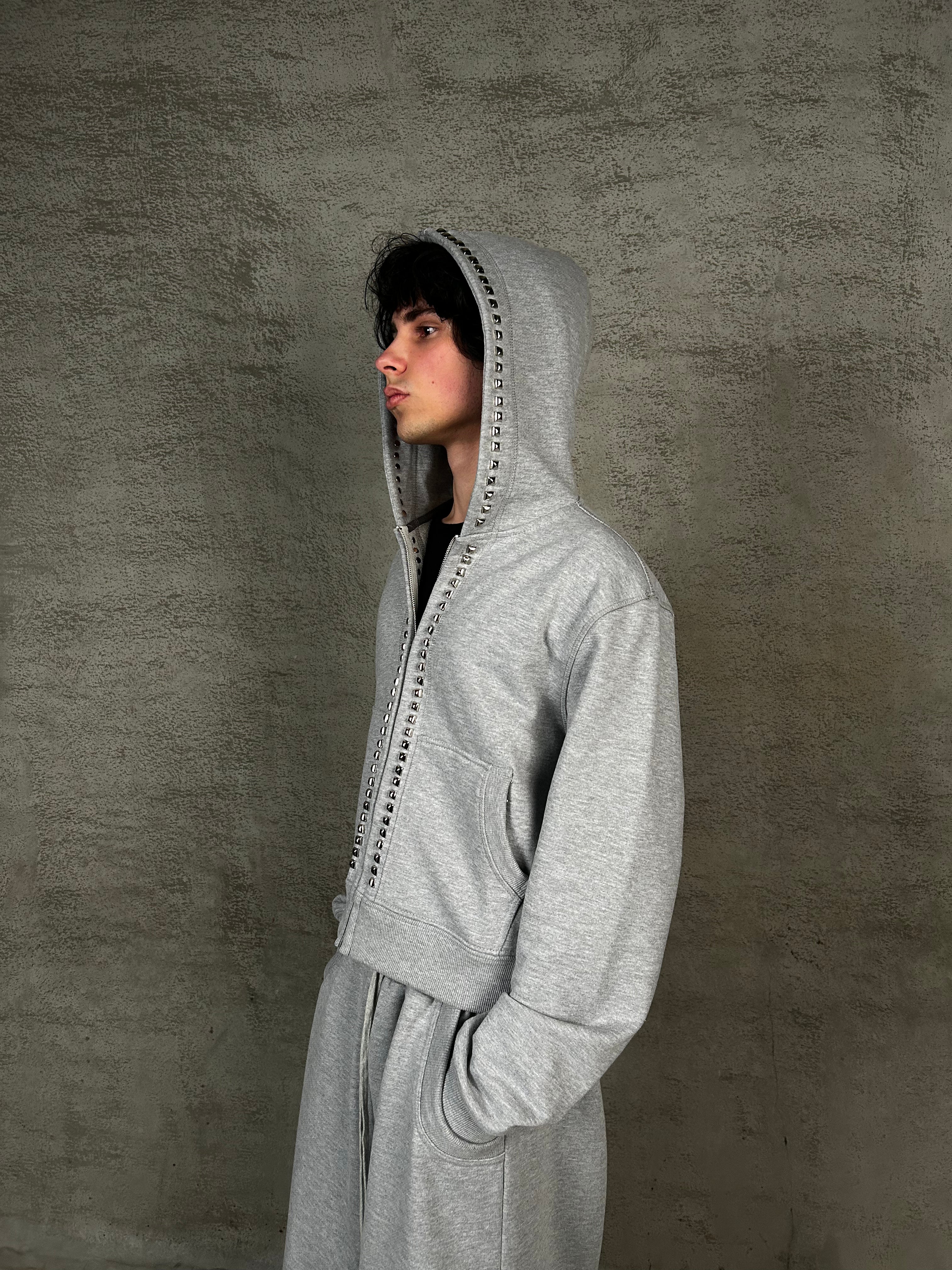 "Ash Spike" Zip-Hoodie